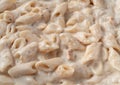 Pasta and chicken in an alfredo sauce