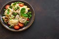 Pasta Chicken Primavera Royalty Free Stock Photo