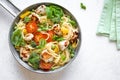 Pasta Chicken Primavera Royalty Free Stock Photo