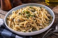 Pasta with Clam Sauce Royalty Free Stock Photo