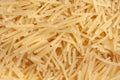 Pasta close-up, top view, nothing superfluous, background