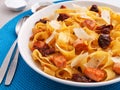 Pasta collection - Fettuccine with dried tomatos Royalty Free Stock Photo