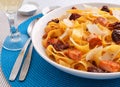 Pasta collection - Fettuccine with dried tomatos Royalty Free Stock Photo