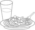 Pasta coloring page