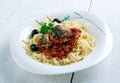 Pasta con le sarde Royalty Free Stock Photo