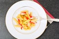 Pasta with Crab Sticks and Cheese Royalty Free Stock Photo