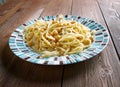 Pasta dish in Italian Royalty Free Stock Photo