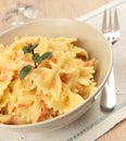 Farfalle with salmon