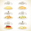 Pasta dishes Royalty Free Stock Photo