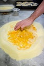 Pasta dough preparation Royalty Free Stock Photo