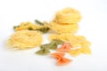 Pasta: farfalle and capellini Royalty Free Stock Photo