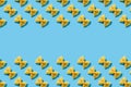 Pasta farfalle repeating seamless pattern with copy space