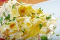 Pasta Fettuccine Alfredo Royalty Free Stock Photo