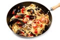 Pasta with fresh mollusk Royalty Free Stock Photo