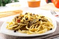 Pasta with fresh sardines and fennel Royalty Free Stock Photo