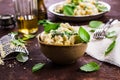 Pasta galletti with peas Royalty Free Stock Photo