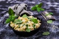 Pasta galletti with peas Royalty Free Stock Photo