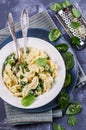 Pasta galletti with peas Royalty Free Stock Photo