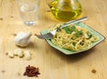 Pasta with Garlic, Oil, Chilli Royalty Free Stock Photo