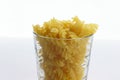 Pasta in glass Royalty Free Stock Photo