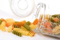 Pasta in a glass jar Royalty Free Stock Photo