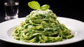 pasta green italian food plate