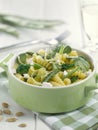 Pasta with green vegetables Royalty Free Stock Photo