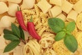 Pasta and Herbs Royalty Free Stock Photo