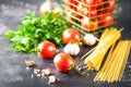 Pasta ingridients Royalty Free Stock Photo