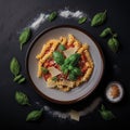 Pasta Italian food. Generative AI Illustration