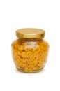 Pasta jar isolated Royalty Free Stock Photo