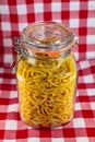 Pasta jar Royalty Free Stock Photo