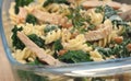 Pasta with kale or borecole Royalty Free Stock Photo