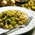 Pasta with lentil Royalty Free Stock Photo