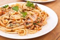 Pasta Linguine Vongole with Seafood