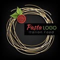 Pasta logo template design for italian restaurant