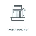 Pasta making vector line icon, linear concept, outline sign, symbol