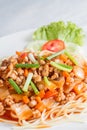 Pasta with meat, tomato sauce Royalty Free Stock Photo