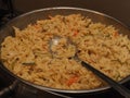 Pasta with meat, tomato sauce and vegetables Royalty Free Stock Photo