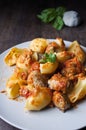 Pasta with meatballs Royalty Free Stock Photo