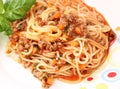 Pasta with meatsauce Royalty Free Stock Photo