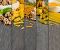 Pasta Mix Stripes Royalty Free Stock Photo