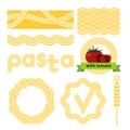 Pasta package labels design set