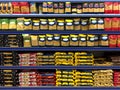 Pasta Packaging in a supermarket on a shelf Royalty Free Stock Photo