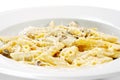 Pasta Pene with Mushrooms Royalty Free Stock Photo