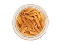 Pasta Penne Rigate (whole-weat pasta Royalty Free Stock Photo