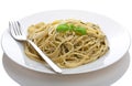 Pasta pesto isolated Royalty Free Stock Photo