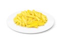 Pasta on plate. Macaroni. Traditional italian food