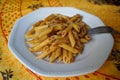 pasta on a plate Royalty Free Stock Photo