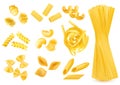 Pasta Realistic Set Royalty Free Stock Photo